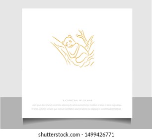 Modern panda logo icon vector template ilustration with flat style. creative 
sketch in eps 10.