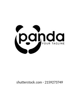 Icono Del Logo Del Panda Moderno Ilustración Ilustración Del Vector Negro Y Blanco