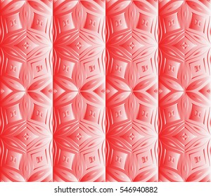 Modern panel with abstract floral pattern. vector illustration. red color
