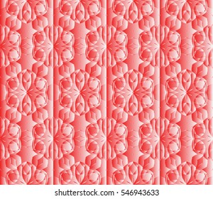 Modern panel with abstract floral pattern. vector illustration. red color