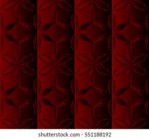 Modern panel with abstract floral pattern. vector illustration. red color