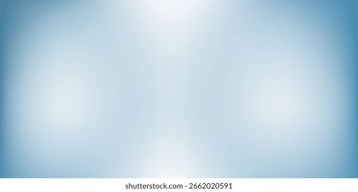 Fondo azul abstracto panorámico moderno para la presentación del producto con la luz del sol y el estudio de diseño borroso simple