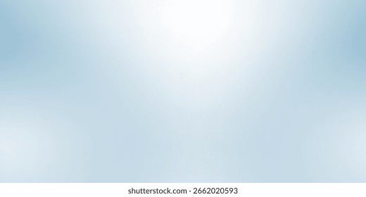 Modern panoramic abstract blue background for product presentation with sunlight and blurred design studio simple good