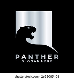 Modelo de vetor de design moderno do logotipo da pantera. Companhia de logotipo elegante Animal Panther