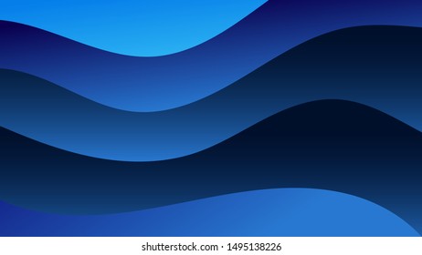 Modern Paper Art Blue Brochure. Modern Background Design. Colorful Geometric Background. Paper Cut Style, 