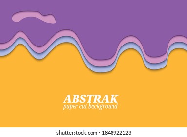 Modern paper art cartoon abstract  eps 10 vector