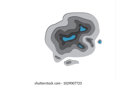 Modern paper cut abstract background