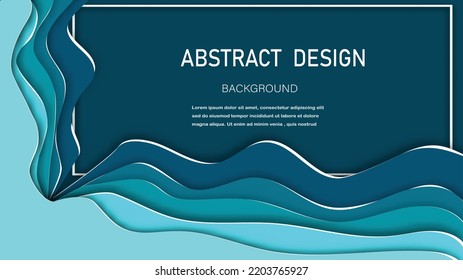 Modern Paper cut  colored mix texture with space for your text.Abstract design with wave shapes in a paper cut style.manipulate, resize or colorize,Vector Background and Minimal paper cut style.