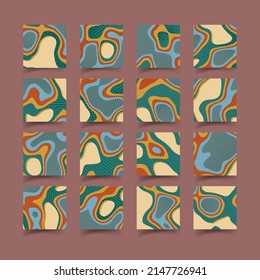 Modern paper cut cover templates set vector.for branding, advertising with abstract shapes. Modern background for covers, invitations, posters, banners, flyers, placards. Vector illustration.