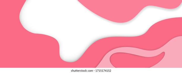 Modern Paper cut pink background. 3D abstract paper art style, flyers posters prints,