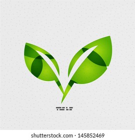 Modern paper design eco leaves vector concept