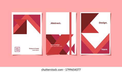 Plantilla moderna de diseño de papel con color rojo, para cualquier publicidad, propósito de marketing, portada de libro, publicación de producto de presentación o afiche.