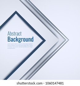 Modern paper geometric with stripes abstract background for the cover design, book design, poster, banner and square frame. Decoration for business presentation and advertising. Vector Illustration.