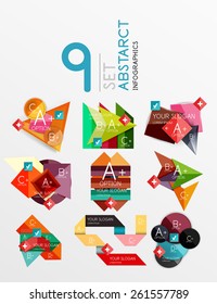 Diseño moderno de banner de información de papel. Gráficos de papel brillante con texto, presentación empresarial