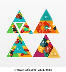 Modern paper info banner layout set. Glossy paper graphics with text, business presentation