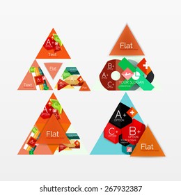Modern paper info banner layout set. Glossy paper graphics with text, business presentation