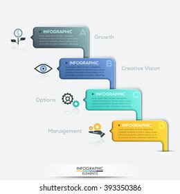 Modern paper infographics choice banner. Vector illustration. can be used for workflow layout, diagram, number options, web design.