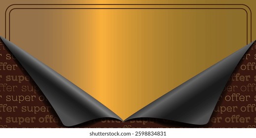 Modern paper luxury banner. Place for text.