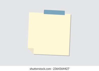 Modern paper notes on stickers flat illustration set. Cartoon torn paper sheets form notepad isolated vector illustration collection. Office notepapers and information memo board concept editable