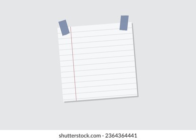 Modern paper notes on stickers flat illustration set. Cartoon torn paper sheets form notepad isolated vector illustration collection. Office notepapers and information memo board concept editable