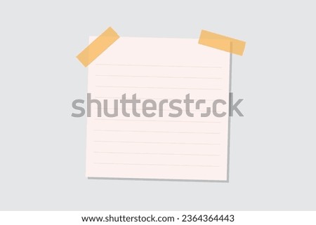 Modern paper notes on stickers flat illustration set. Cartoon torn paper sheets form notepad isolated vector illustration collection. Office notepapers and information memo board concept editable