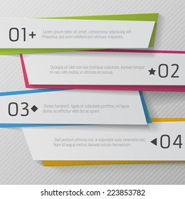Modern paper numbered banners / color Design template / can be used for infographics / graphic or website layout vector / for brochure / education or project book