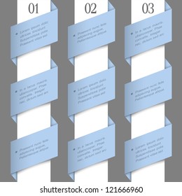 Modern paper numbered banners. Vector design template