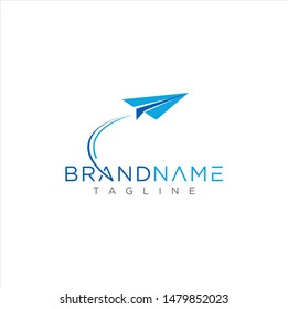 Modern Paper Plane Logo Template Illustration Design