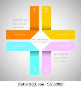 Modern paper template Infographics website design.