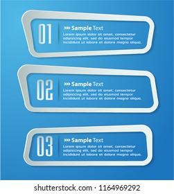 modern paper text box template for website computer graphic technology, banner Infographic