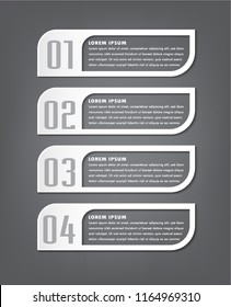 modern paper text box template for website computer graphic technology, banner Infographic