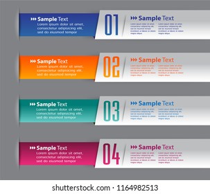 modern paper text box template for website computer graphic technology, banner Infographic