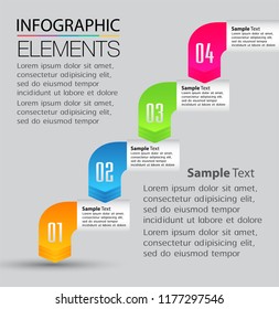 modern paper text box template for website computer graphic technology, banner Infographics