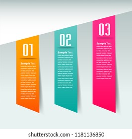 modern paper text box template for website computer graphic technology, banner Infographics