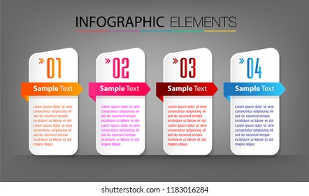 modern paper text box template for website computer graphic technology, banner Infographics