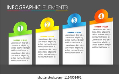 modern paper text box template for website computer graphic technology, banner Infographics