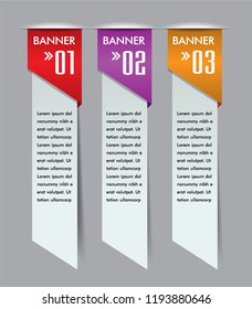 modern paper text box template for website computer graphic technology, banner Infographics