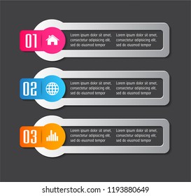modern paper text box template for website computer graphic technology, banner Infographics