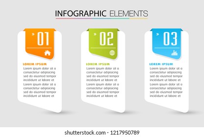 modern paper text box template for website computer graphic technology, banner Infographics, Circle rotate