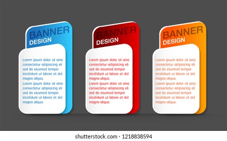 modern paper text box template for website computer graphic technology, banner Infographics