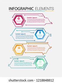 modern paper text box template for website computer graphic technology, banner Infographics, time line