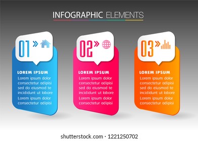 modern paper text box template, banner Infographics
