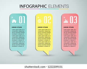 modern paper text box template, circle
 banner Infographics
