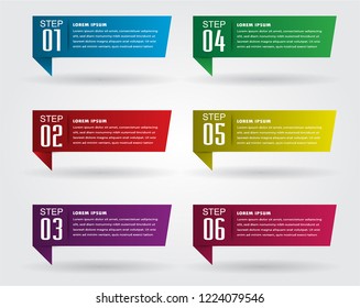 modern paper text box template, banner Infographic