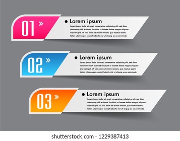 modern paper text box template, banner Infographic