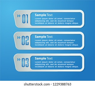 modern paper text box template, banner Infographic