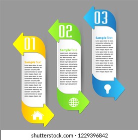 modern paper text box template, banner Infographic