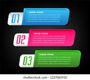 modern paper text box template, banner Infographic