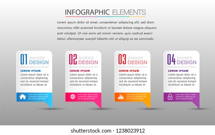 modern paper text box template, banner Infographic