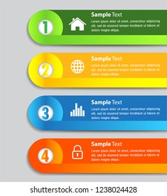 modern paper text box template, banner Infographic